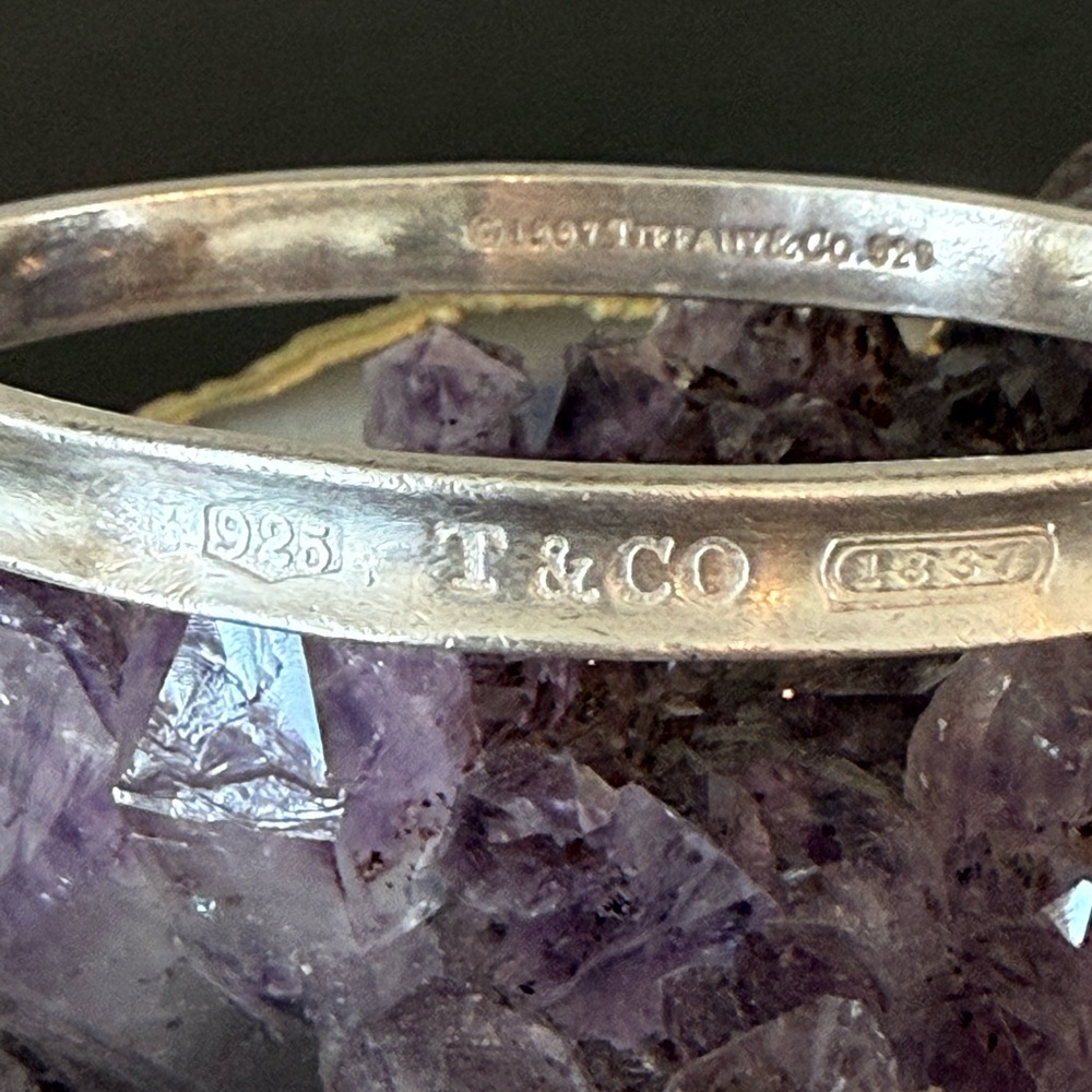 Tiffany & Co. Silver Double Bangle Bracelet - Picture 2 of 10